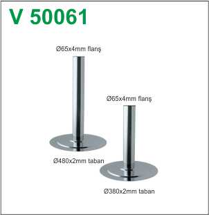 Ø60 mm TABLALI SEHPA AYAĞI (CAM İÇİN) 41cm