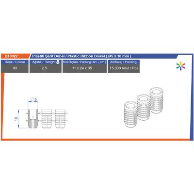 Ø5X10 Plasti̇k Şeri̇t Dübel
