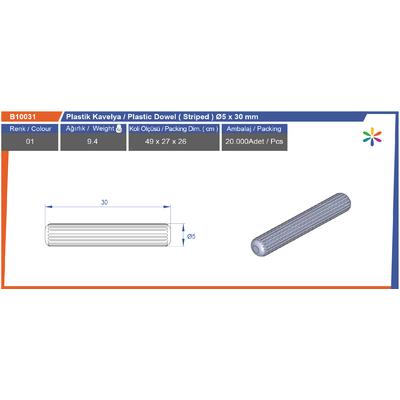 Ø5X30 Mm Plasti̇k Kavelya