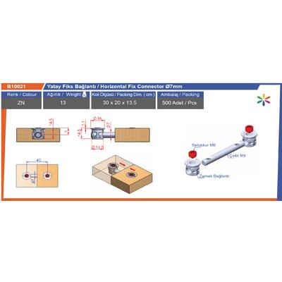 Ø7 Yatay Fi̇ks Bağlantı