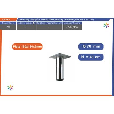 Ø76  Sehpa  Ayağı  Ahşap İçi̇n  41Cm