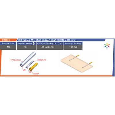 Aa10 Gi̇zli̇ Raf Taşıyıcı145Mm 1 Set Fi̇yat