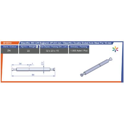 Minifiks Mili Çift Bağlantılı Ø7X84 Mm