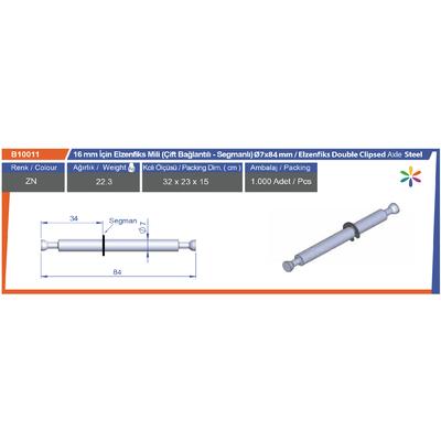 Minifiks Mili Çift Bağlantılı Ø7X84 Mm Segmanlı