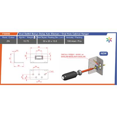 Oval Deli̇kli̇ Banyo Dolap Askı Elemanı