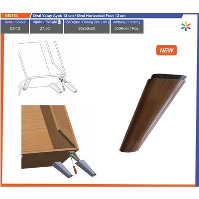 Oval Yatay Ayak  Kahve 12 Cm      Yeni̇