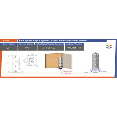Pul Kaynaklı Köşe Bağlantı Demiri