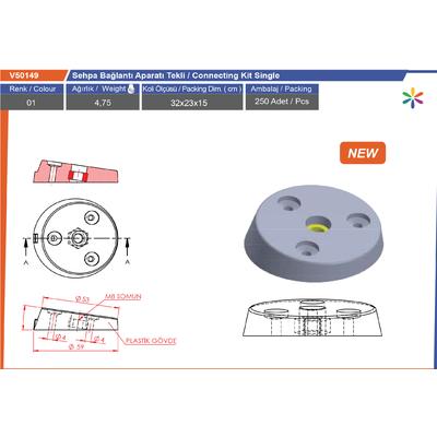 Sehpa Bağlantı Aparatı Tekli̇     Yeni̇